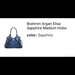 Brahmin Argan Elisa Sapphire Medium Hobo